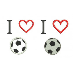 Stickdatei - I Love Fußball